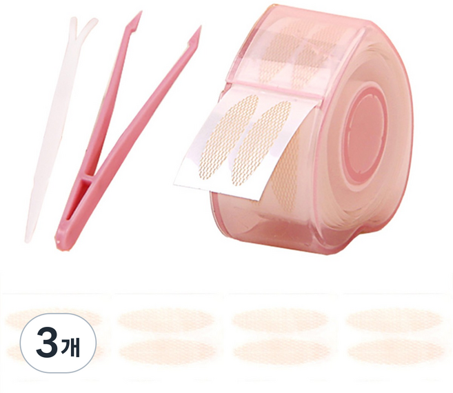 아이엘 레이스 쌍꺼풀 테이프 레이스 쌍테 롤형 KC인증완료 티안나는, 3개, AB002 기본