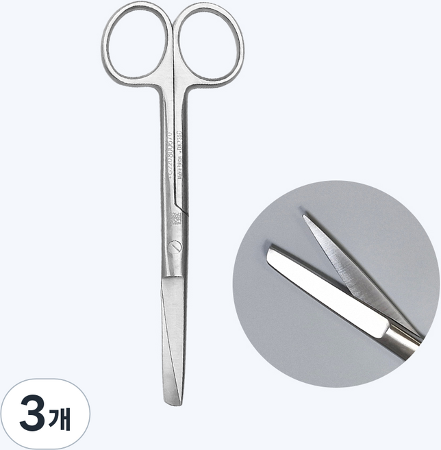 의료 시저 겸자 가위 간호사 14cm 일자 실습 병원 네오널스, 3개