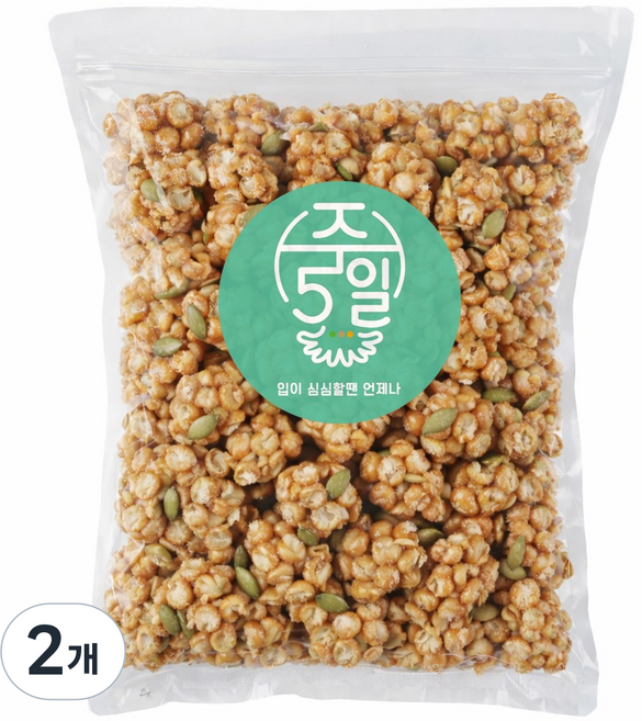 [주5일] 국내제조 호박씨 도라강정 오란다, 400g, 2개