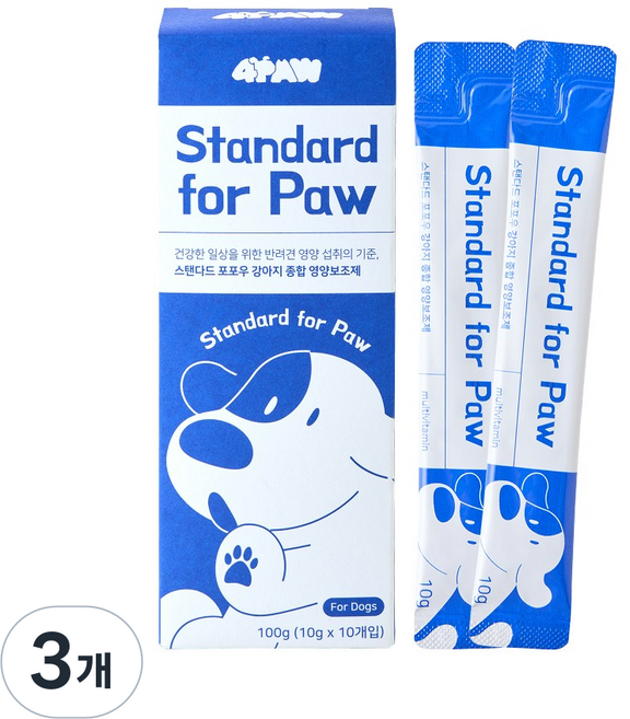 스탠다드 포포우 종합 강아지 영양제, 종합영양제, 3개
