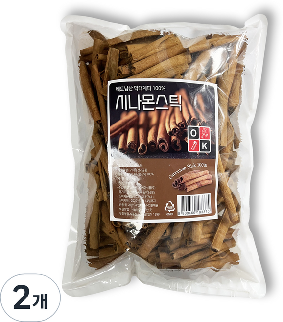 향 좋은 시나몬스틱 대용량 계피차, 2개, 1개입, 1kg