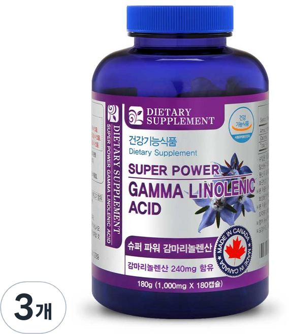 내츄럴365 캐나다 슈퍼파워 감마리놀렌산 보라지유 (6개월분), 180정, 3개