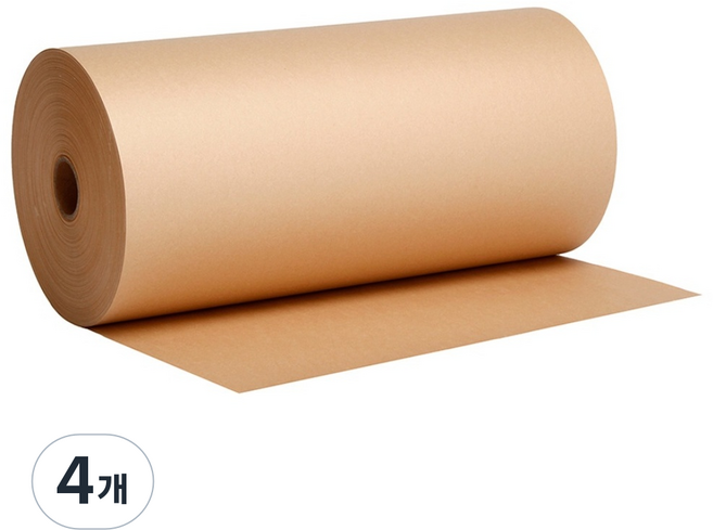 팩센스 고급 크라프트지 롤 완충재 40cm*(200M) 종이포장지 완충지 선물 택배, 4개