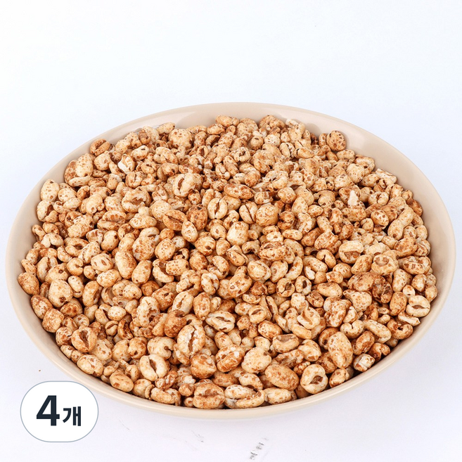 [든든한 포만감] 20년전통 뻥튀기곡물나라 보리뻥 죠리뻥 고소한 보리 스낵 전통 간식 다이어트 추천, 4개, 250g
