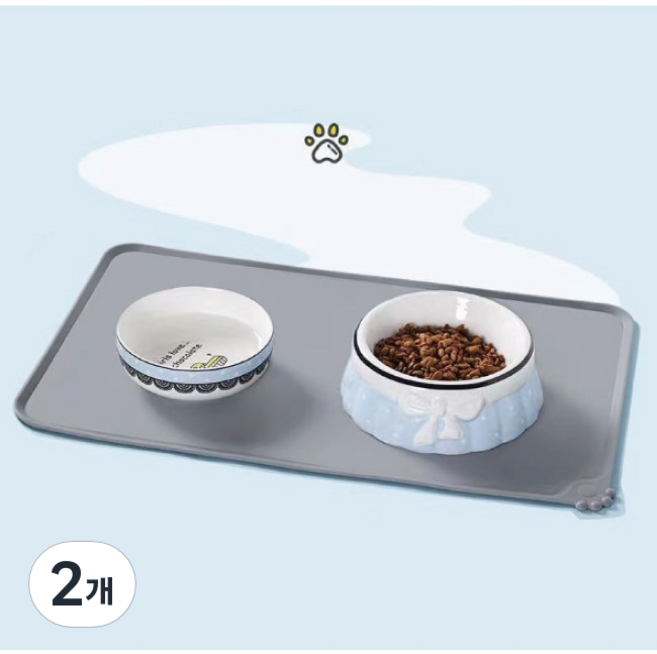 레디박스 실리콘 배변 매트, 그레이, 2개