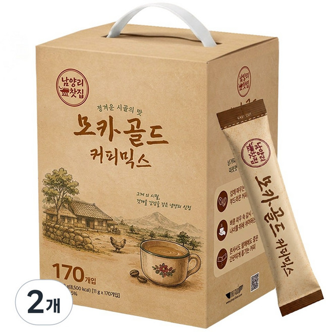 남양리 찻집 모카골드 커피믹스, 2개, 170개입, 11g