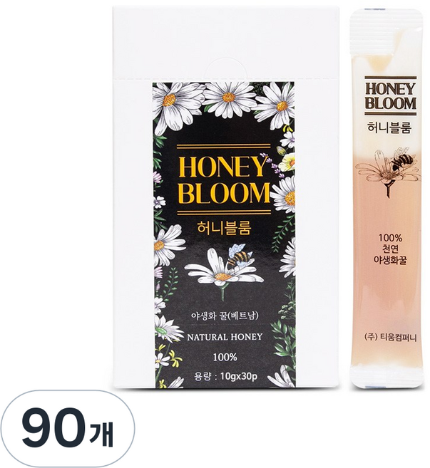 허니블룸 자연 야생화꿀 프리미엄 허니 스틱, 90개, 10g