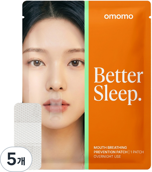 오모모 노자극 세로숨 입벌림방지 테이프 코골이 방지 테이프 30매입, 5개