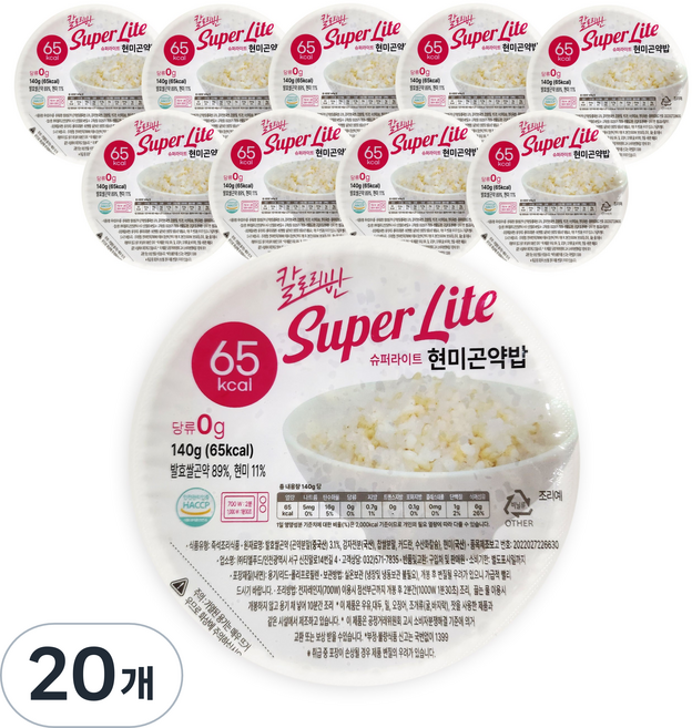 칼로리반 저칼로리 현미곤약밥 65kcal, 20개, 140g