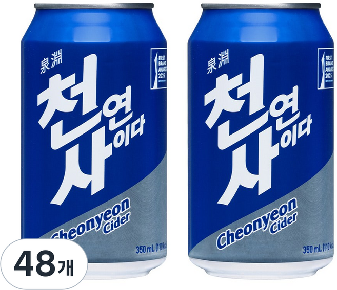 천연사이다, 350ml, 48개