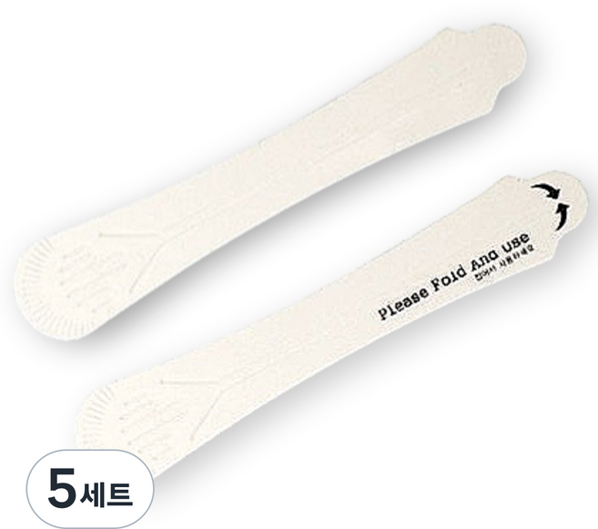커피스푼 종이스푼 접이식 티수저 일회용 머들러 십스틱 행사 시식용, 무지, 500개, 5세트