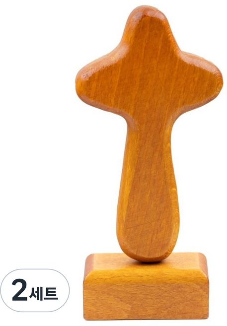 다니엘의기도 원목 기도손 십자가, 2세트, 우드