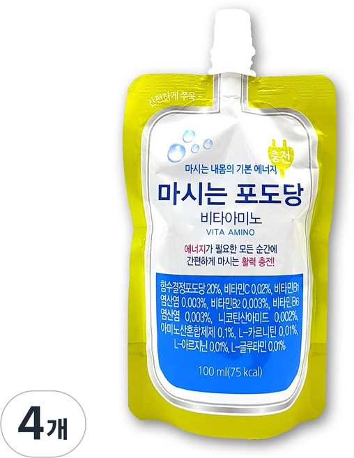 일화 마시는 포도당 비타아미노, 100ml, 4개