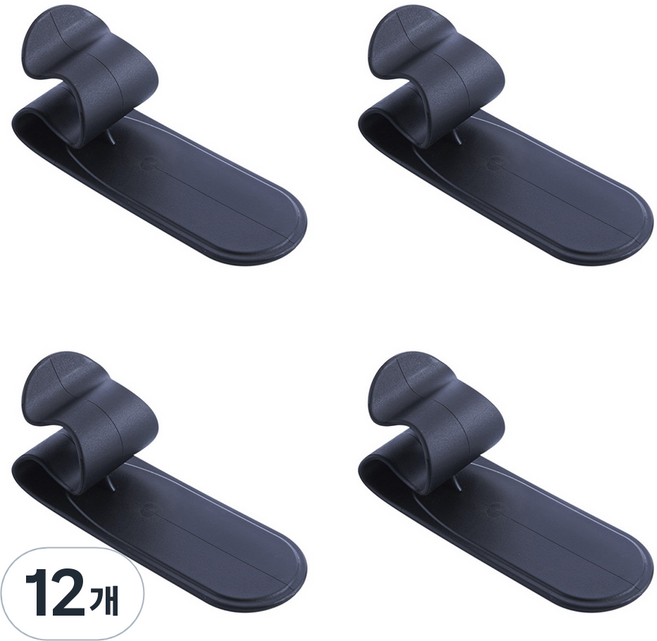 롤링페이퍼 차량용 우산걸이 트렁크 정리 다용도 꽂이, 블랙, 12개