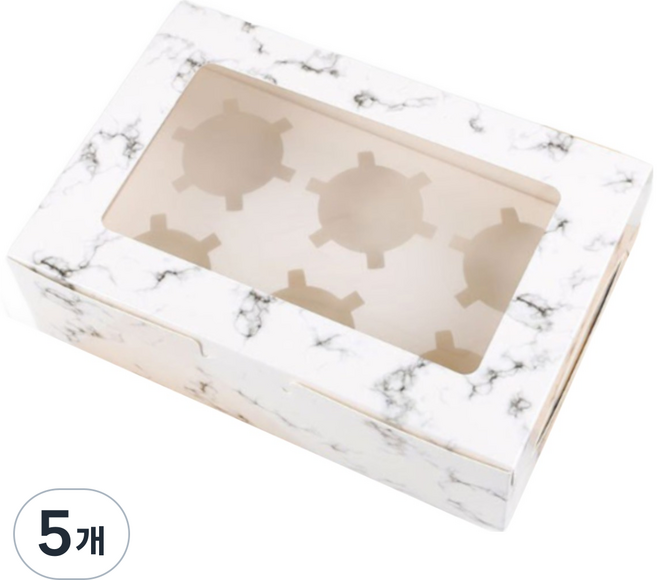 투명창 머핀 상자 컵케이크 타르트 (20P), T-대리석 6구(20P), 5개