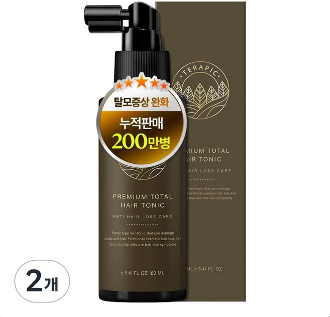 테라픽 프리미엄 토탈 헤어토닉, 160ml, 2개