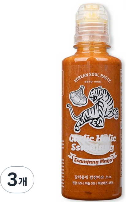 갈릭홀릭 쌈장 마요 마늘 쌈장 튜브형, 270g, 3개