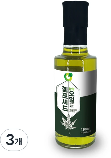 맛뜨락 저온압착 햄프씨드오일 캐나다산 대마종자유, 3개 - 쿠팡
