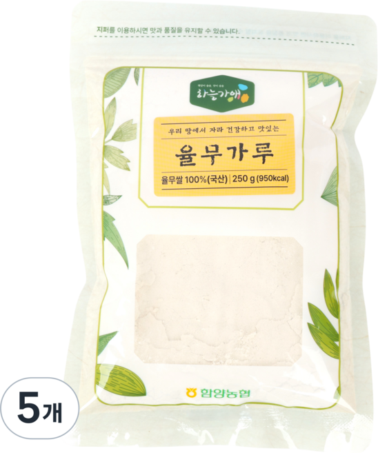 함양농협 하늘가애 국산 율무가루, 5개, 250g