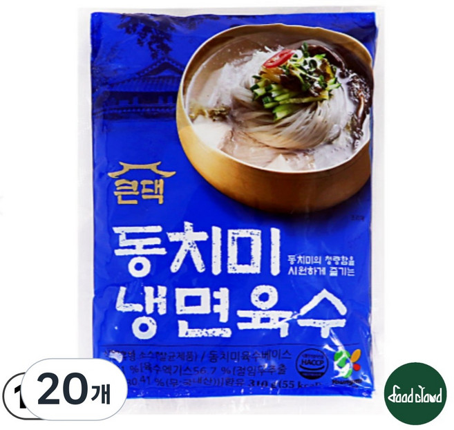 큰댁 영미 동치미 냉면육수 310g, 20개