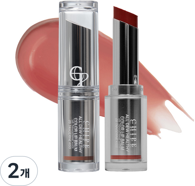 치페 올 듀 헬시 컬러 립 밤, 05호 텐저린 키스, 2개