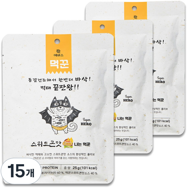 빠삭빠삭 나는먹꾼 먹태 고소하고 달콤한 스위트콘맛, 15개, 25g