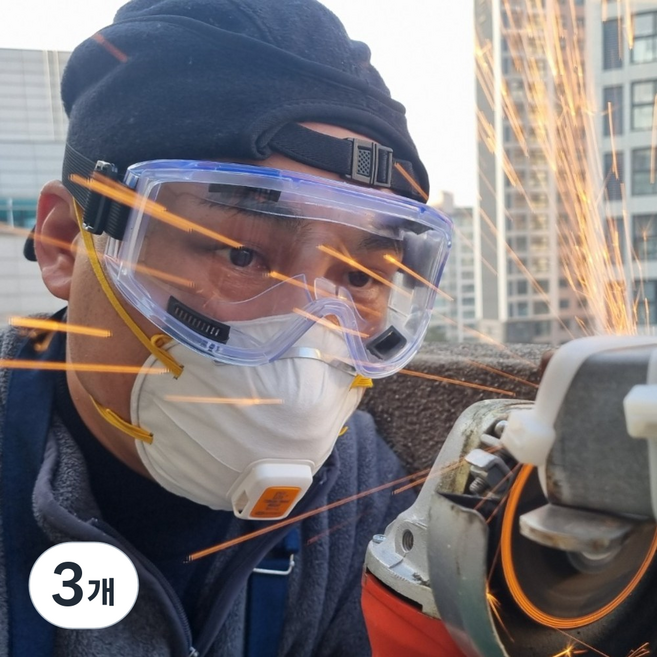 메디플러스 밴드형 안전고글 산업용 보안경 김서림방지고글 SP_0410G, 3개