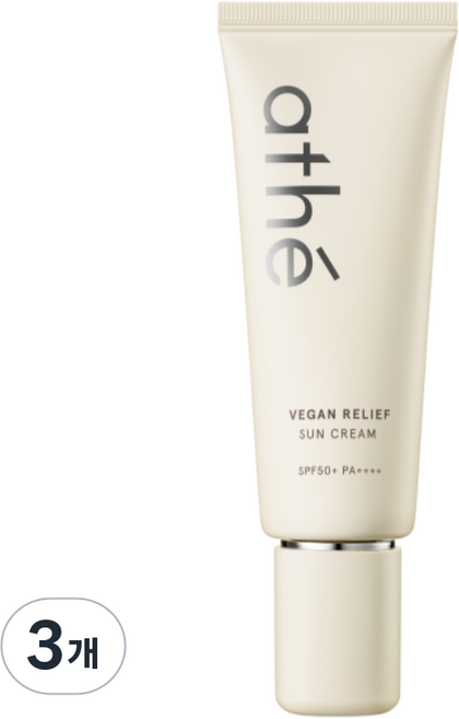 아떼 비건 릴리프 무기자차 선크림 SPF+ PA++++, 70ml, 3개