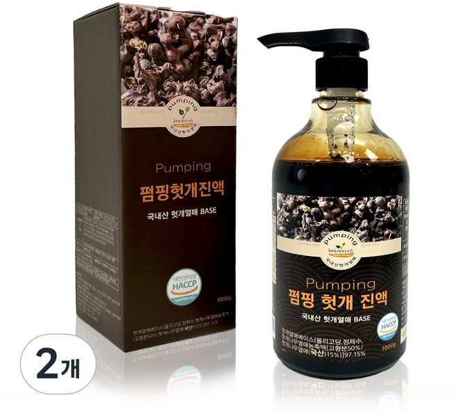 해피테라스 펌핑 헛개 진액, 1kg, 2개