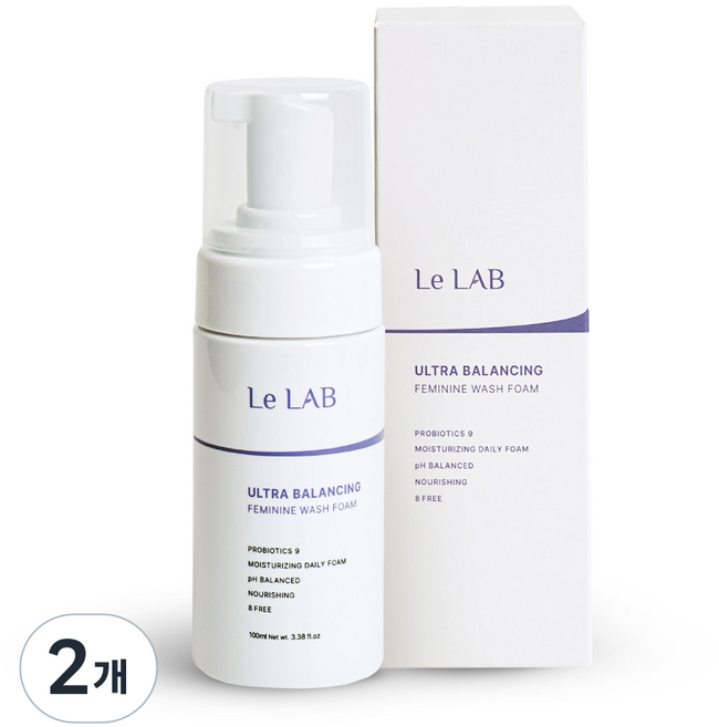 르랩 여성청결제 미산성 Y존케어 유산균 폼타입, 2개, 100ml