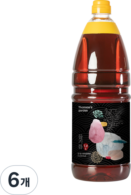 톰슨가든 고소한 들기름 업소용 대용량 식당용, 6개, 1.8L