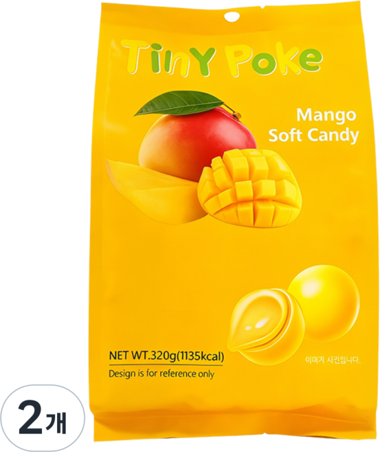 티니포크 쫀득달콤 대용량 망고젤리, 2개, 320g