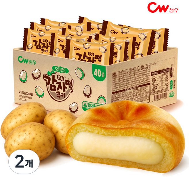 [신제품] 청우 오즈랜드 쫀득 감자떡쿠키, 2개, 860g