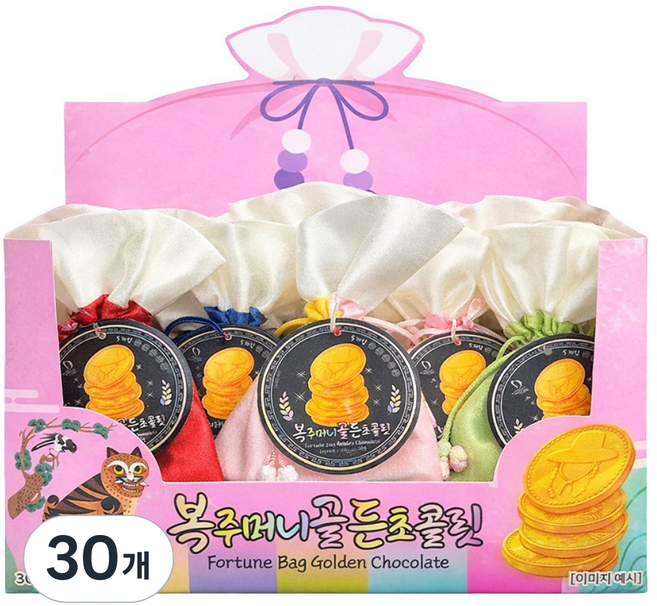 복주머니 골든 코인 초콜릿, 30개, 30g