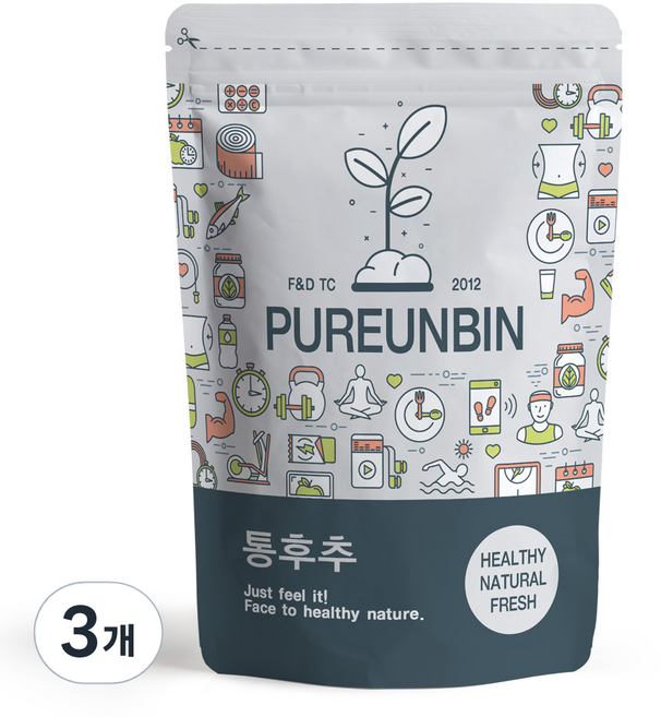 푸른빈 통흑후추, 600g, 3개