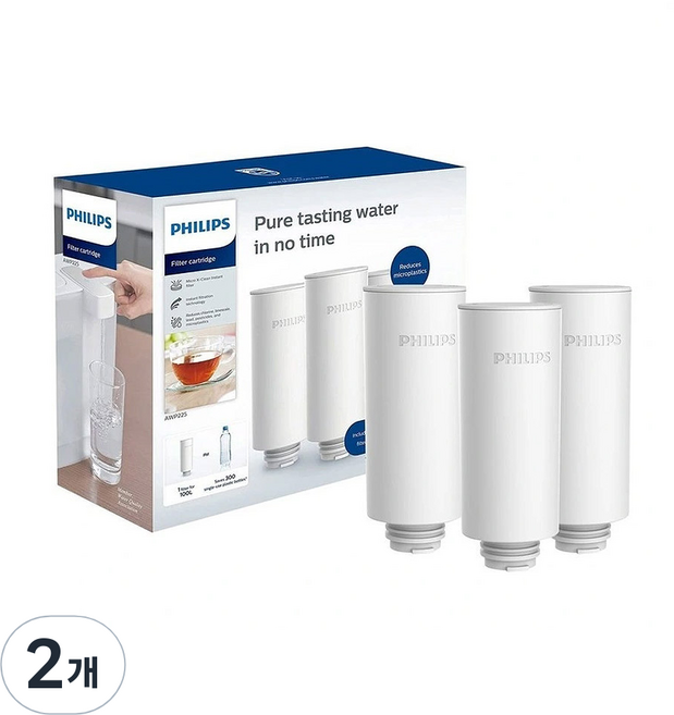 필립스 정수기 Micro X-Clean 한국형필터, AWP225, 2개