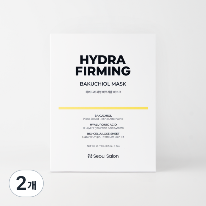 서울살롱 하이드라 퍼밍 바쿠치올 마스크팩, 2개, 3개입