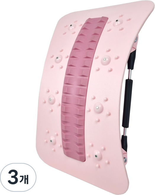 미소라인F 허리 스트레칭 보드 4세대 신제품 회전기둥 허리지압 안마기, 핑크, 3개