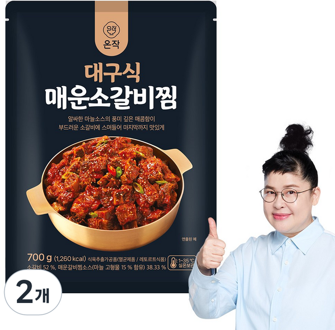 [온작]이영자 대구식 매운소갈비찜, 2개, 700g