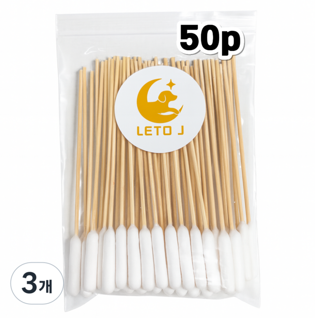 LETOJ 다용도 왕면봉, 3개, 50개입