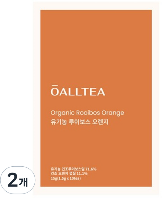 뉴올티 유기농 허브티 루이보스 오렌지, 2개, 10개입