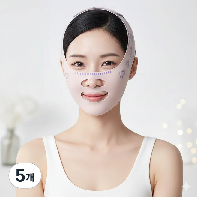 YULIFE 팔자주름 마우스 피스 얼굴 리프팅 밴드, 5개