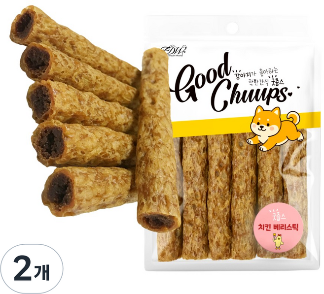 굿츕스 크랜베리, 치킨베리 스틱, 180g, 2개