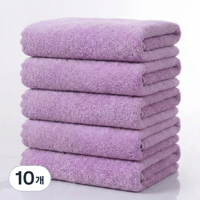 [재고 정리 세일]상덕 호텔수건 프리미엄 극세사수건 고급 수건, 10개, 자주색