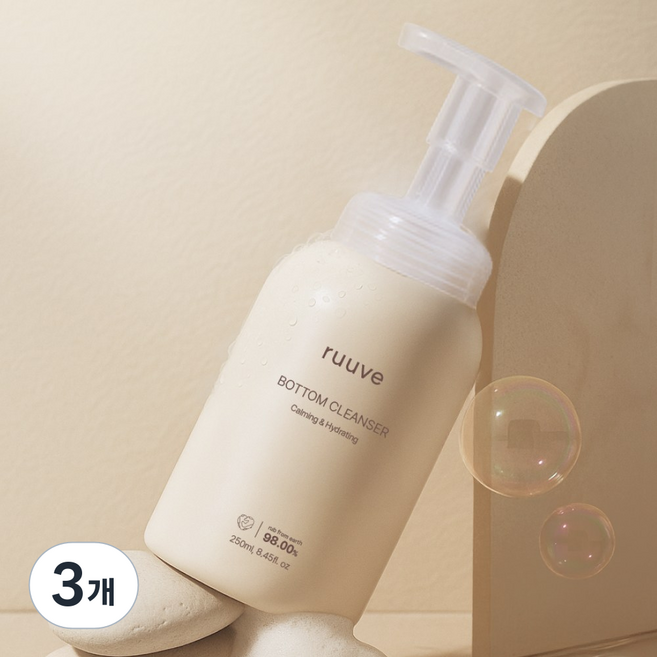 러베 아기 엉덩이클렌저, 3개, 250ml