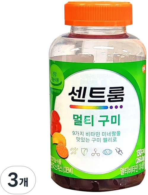 센트룸 멀티구미 젤리, 130정, 3개 - 쿠팡