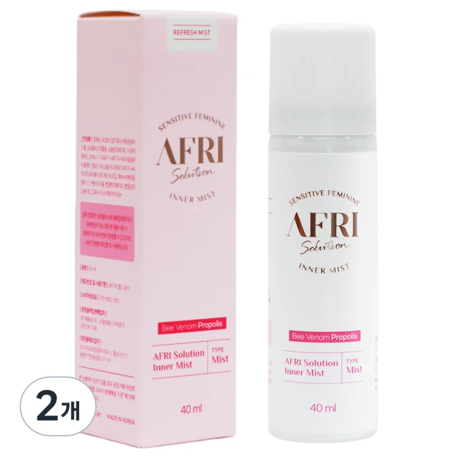 애프리 이너미스트 여성청결제 (프로폴리스 성분), 40ml, 2개 - 쿠팡