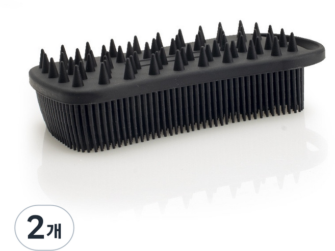 드앤올 실리콘 샤워타월 바디브러쉬, 2개, 1개입, 블랙