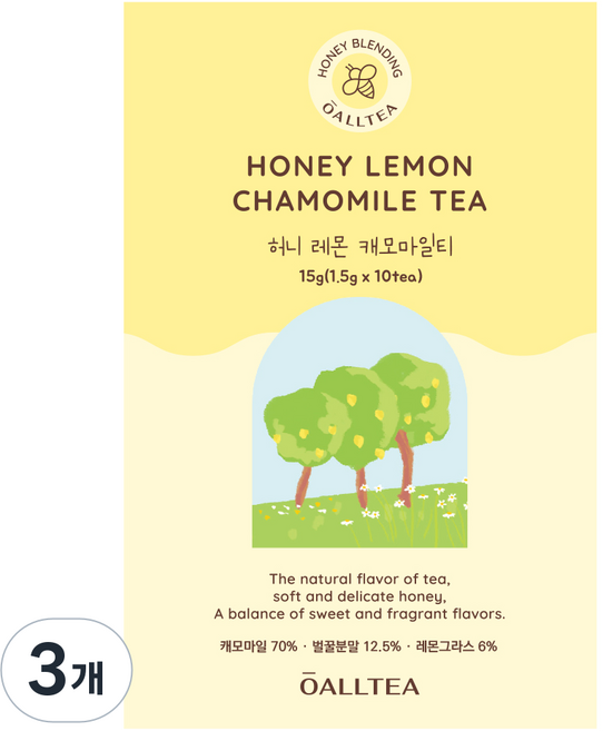 뉴올티 허니 레몬 캐모마일티 꿀차, 1.5g, 10개입, 3개