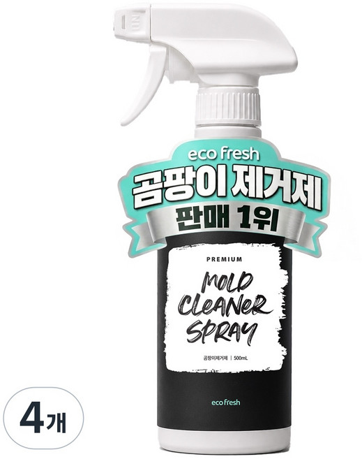 에코후레쉬 플러스 프리미엄 곰팡이 제거제, 4개, 500ml